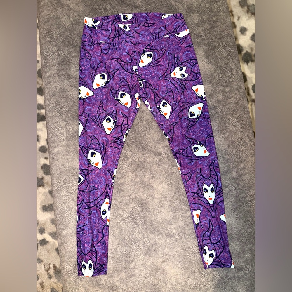 LuLaRoe Disney Maleficent Leggings Size Tall and Curvy